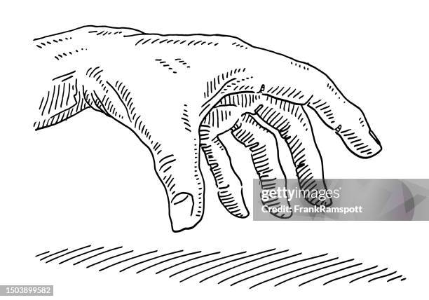 grabbing hand drawing - hand reaching stock illustrations