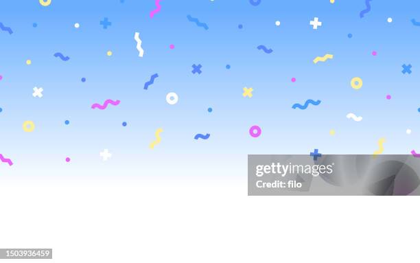 confetti celebration party background - 80s texture stock illustrations