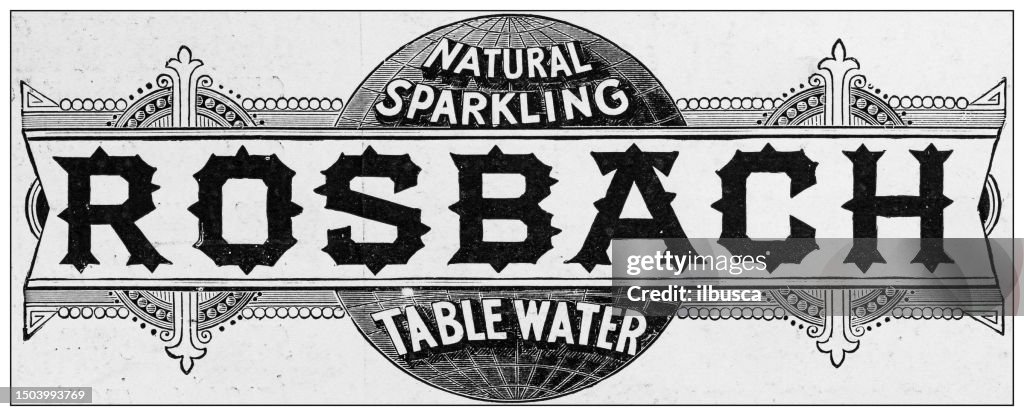 Antique advertisement from British magazine: Sparkling Water