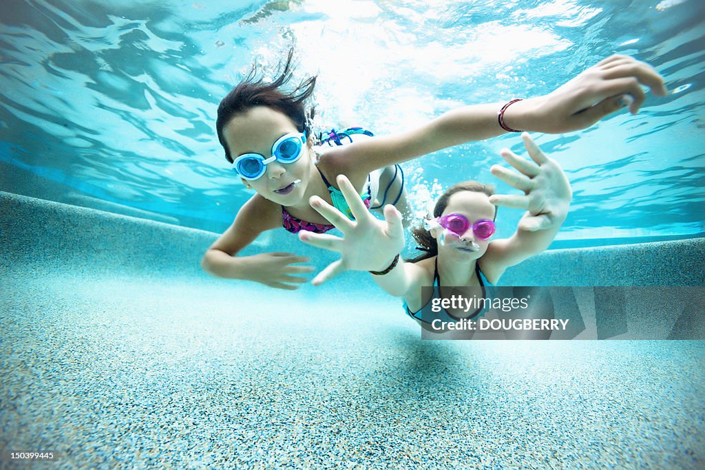 Underwater swimming perspective