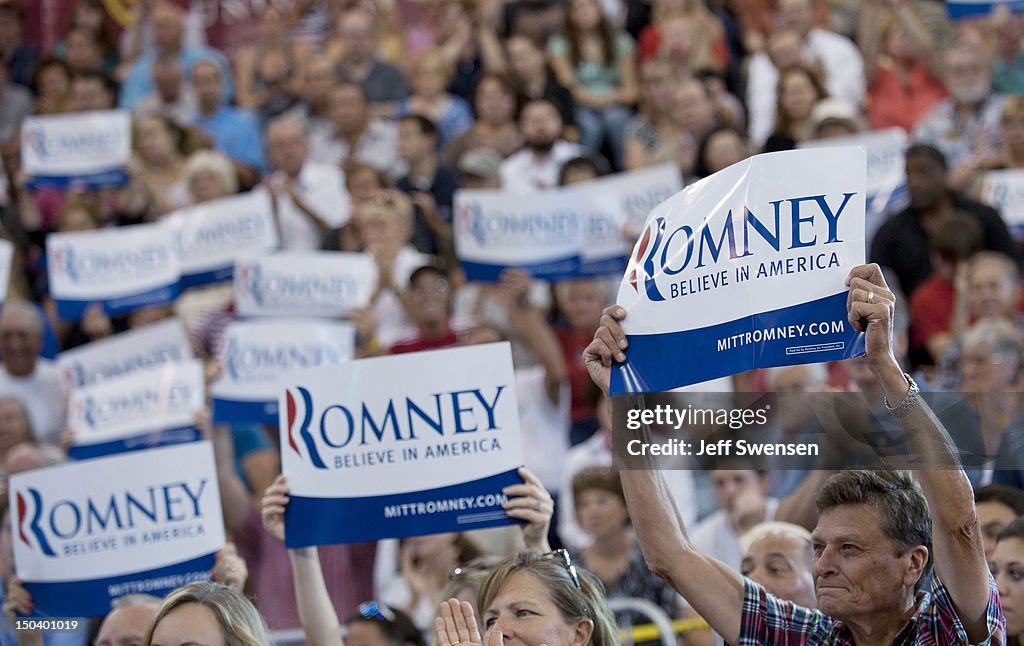 Republican Vice Presidential Candidate Paul Ryan Campaigns In Ohio