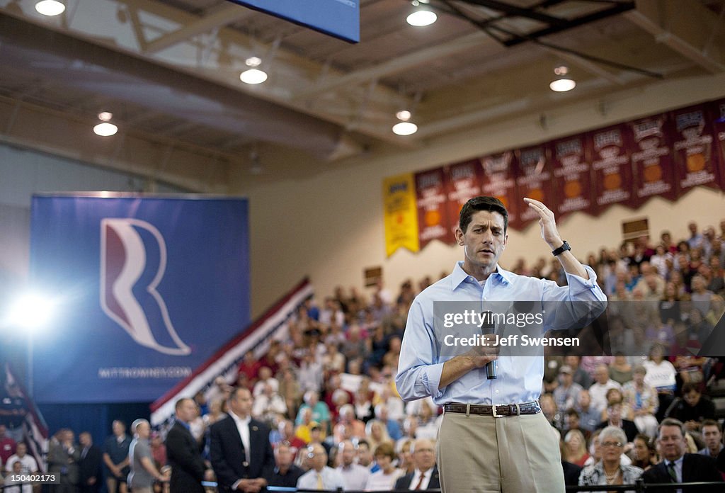 Republican Vice Presidential Candidate Paul Ryan Campaigns In Ohio