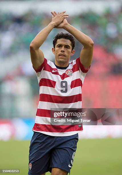 Hercules Gomez of United States during a FIFA friendly match between Mexico and US at Azteca Stadium on August 15, 2012 in Mexico City, Mexico.