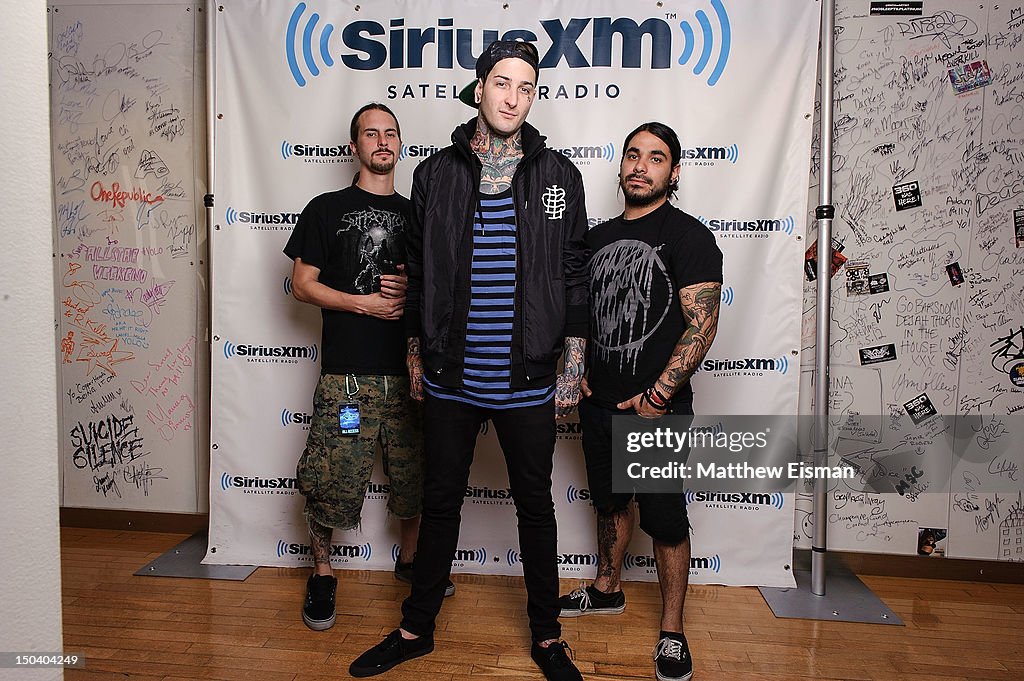 Singer Mich Bassist Daniel Kenny, singer Mitch Lucker and drummer Alex Lopez of ...