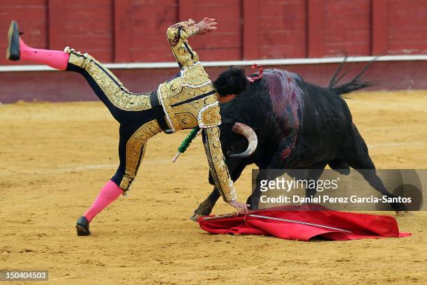 Spanish matador Jimenez Fortes during the Malagueta bullring on August 16, 2012 in Malaga, Spain.