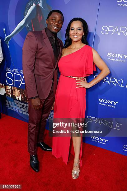 Derek Luke and Sofia Luke at TriStar Pictures "Sparkle" Premiere held at Grauman's Chinese Theatre on August 16, 2012 in Hollywood, California.