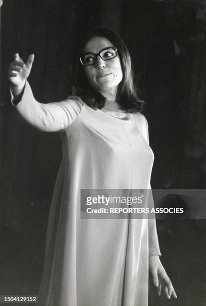 Nana Mouskouri en concert à l'Olympia de Paris le 25 octobre 1967