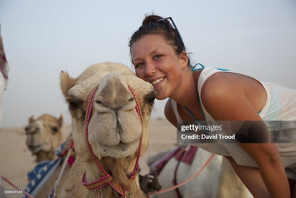 Camel safari in Dubai