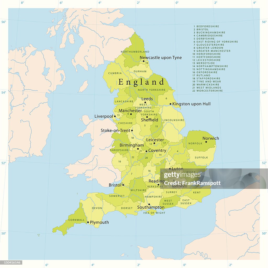 England Vector Map