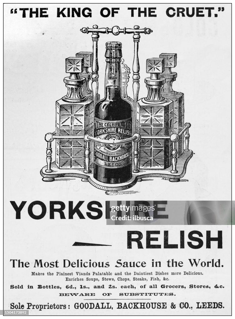 Antique advertisement from British magazine: Yorkshire Relish