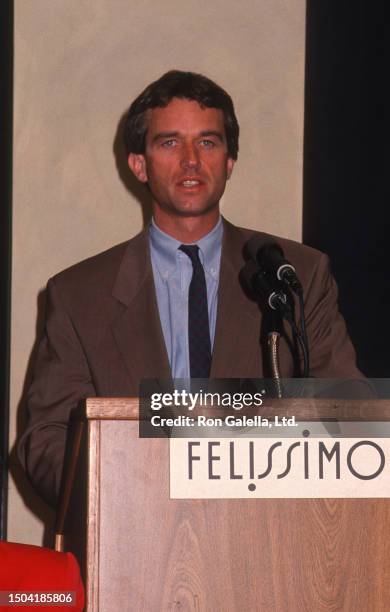 American lawyer Robert F Kennedy Jr attends the Goldman Environmental Prize reception at Felissimo, New York, New York, April 21, 1993.