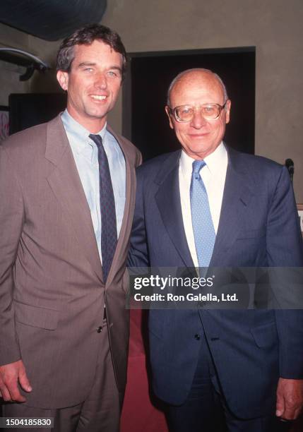 American lawyer Robert F Kennedy Jr and philanthropist Richard Goldman attend the Goldman Environmental Prize reception at Felissimo, New York, New...