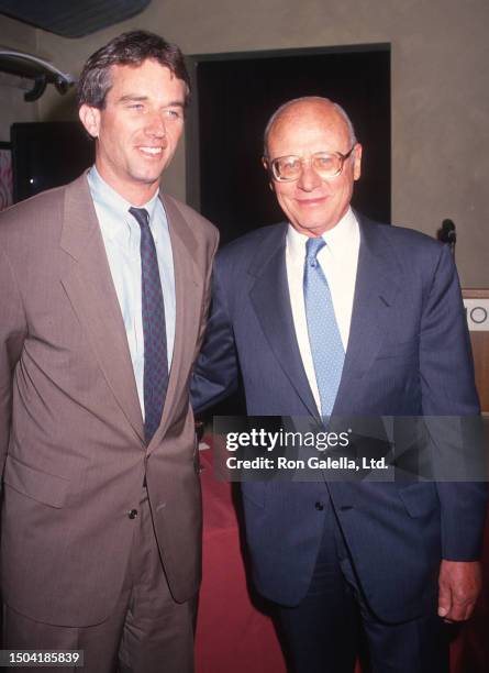 American lawyer Robert F Kennedy Jr and philanthropist Richard Goldman attend the Goldman Environmental Prize reception at Felissimo, New York, New...