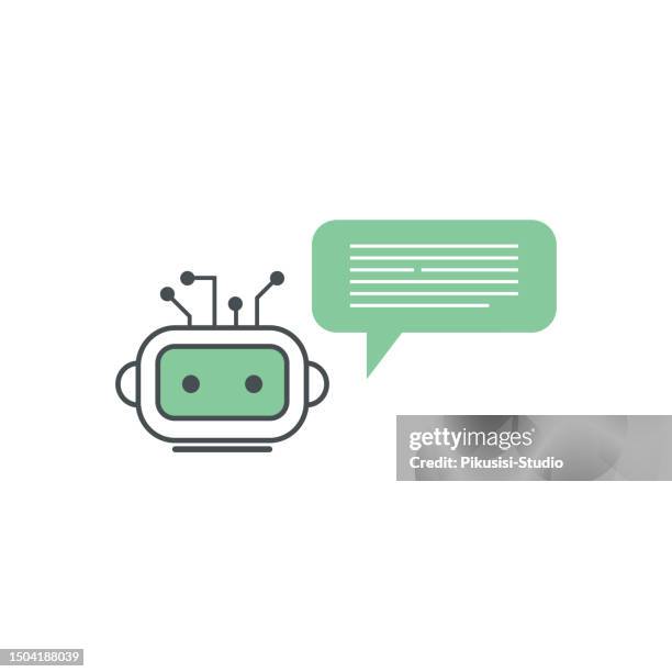 chatbot ai chat robot speech bubble technology, talking chatting speech bubble. - speech therapy stock illustrations