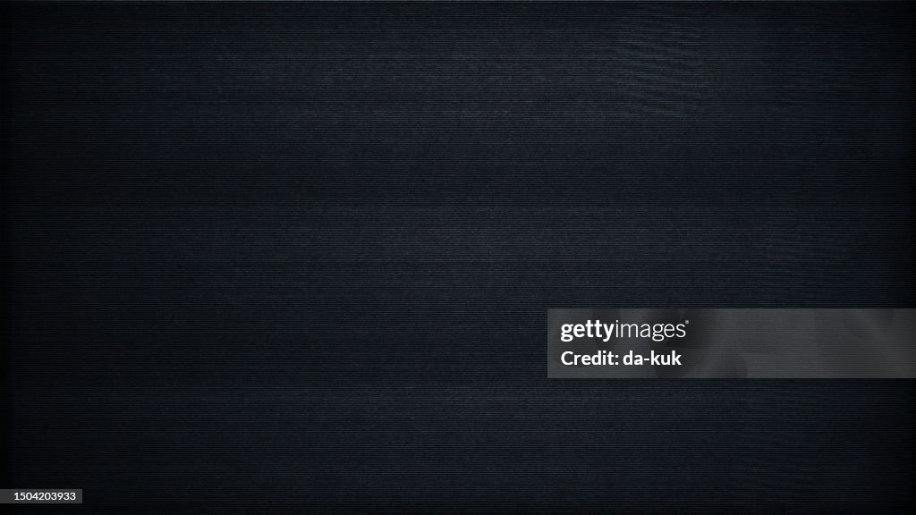 VHS noise and glitches overlay design elements on black background. Bad TV signal