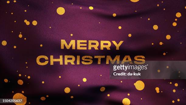 waving red christmas flag. christmas holiday background - maroon confetti stock pictures, royalty-free photos & images