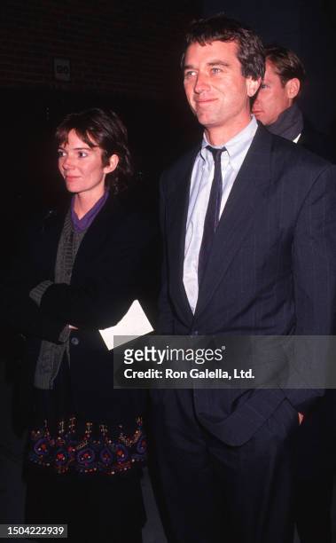 Married couple American lawyer Robert F Kennedy Jr and Emily Ruth Black attend an after party at Laura Belle, New York, New York, October 29, 1991.