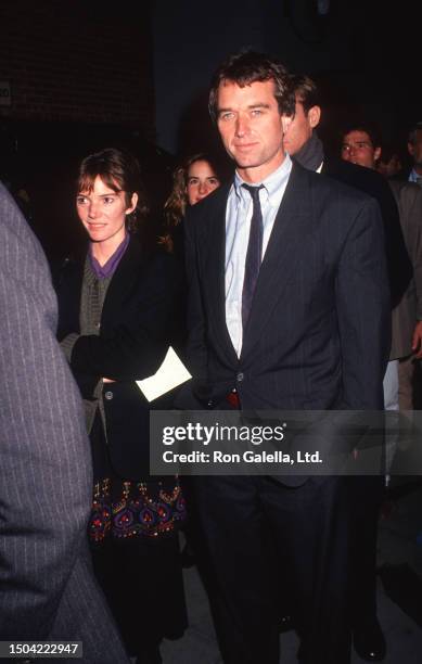 Married couple American lawyer Robert F Kennedy Jr and Emily Ruth Black attend an after party at Laura Belle, New York, New York, October 29, 1991.