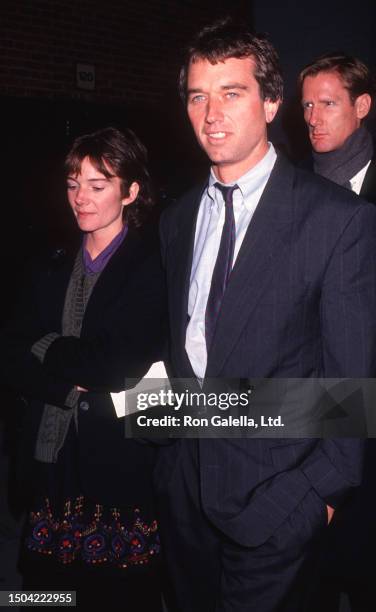 Married couple American lawyer Robert F Kennedy Jr and Emily Ruth Black attend an after party at Laura Belle, New York, New York, October 29, 1991.