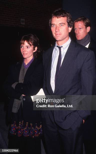 Married couple American lawyer Robert F Kennedy Jr and Emily Ruth Black attend an after party at Laura Belle, New York, New York, October 29, 1991.
