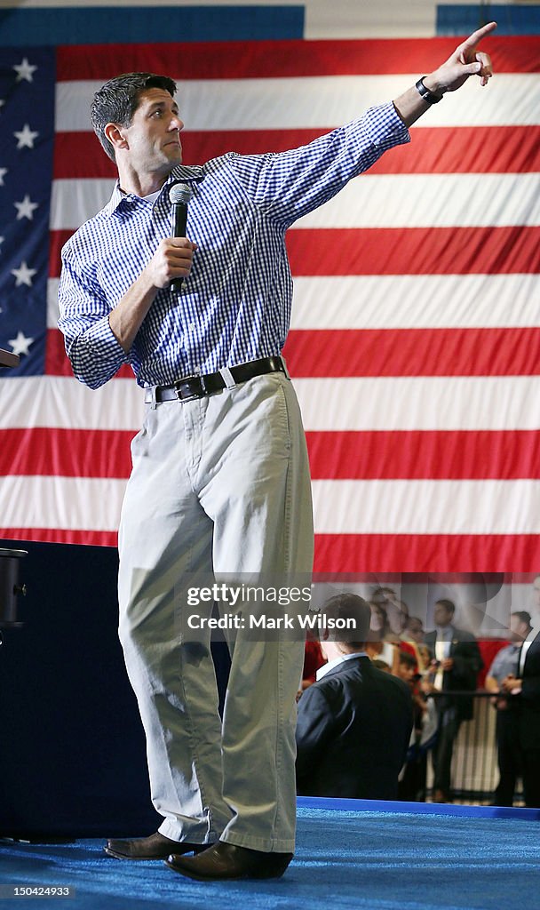 Romney's Vice Presidential Pick Paul Ryan Campaigns In Virginia