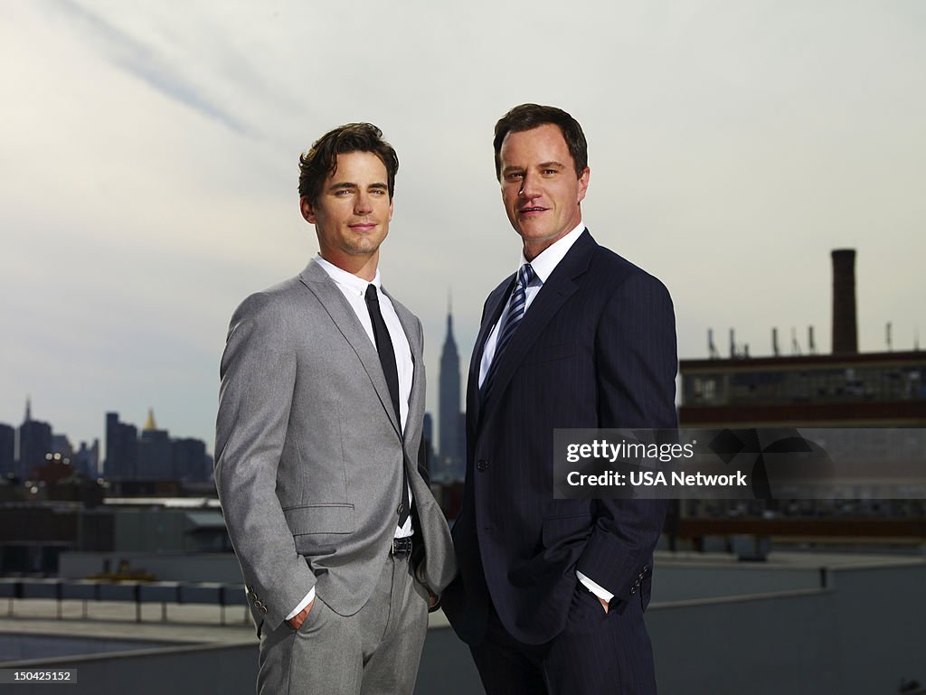 Matt Bomer as Neal Caffrey, Tim DeKay as Peter Burke -- News Photo