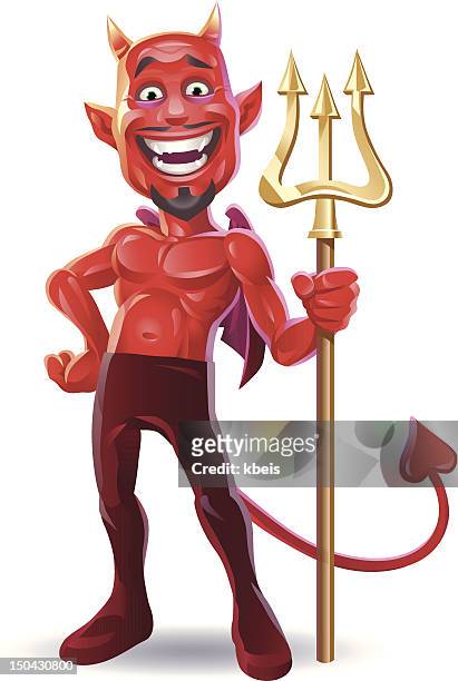 laughing devil - devil stock illustrations
