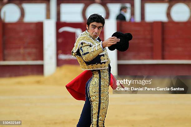 Spanish matador Miguel Angel Perera during the Malagueta bullring on August 17, 2012 in Malaga, Spain.