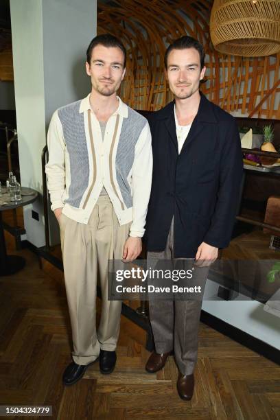 Brett Staniland and Scott Staniland attend the GCFA 'Sharing The Table' dinner at Treehouse Hotel London on July 5, 2023 in London, England.