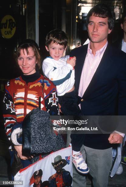 Married couple Emily Ruth Black and lawyer Robert F Kennedy Jr and their son, Robert Francis Kennedy III, sighted at the Hard Rock Cafe, New York,...