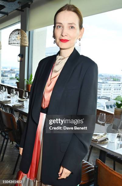 Designer Roksanda Ilincic attends the GCFA 'Sharing The Table' dinner at Treehouse Hotel London on July 5, 2023 in London, England.