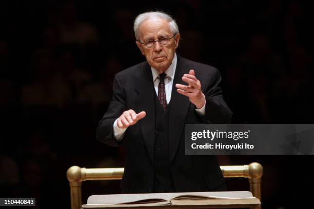 Pierre Boulez leading the Met Orchestra in Bartok's "The Wooden Prince" at Carnegie Hall on Sunday afternoon, May 16, 2010.