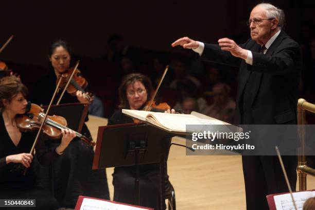 Pierre Boulez leading the Met Orchestra in Bartok's "The Wooden Prince" at Carnegie Hall on Sunday afternoon, May 16, 2010.