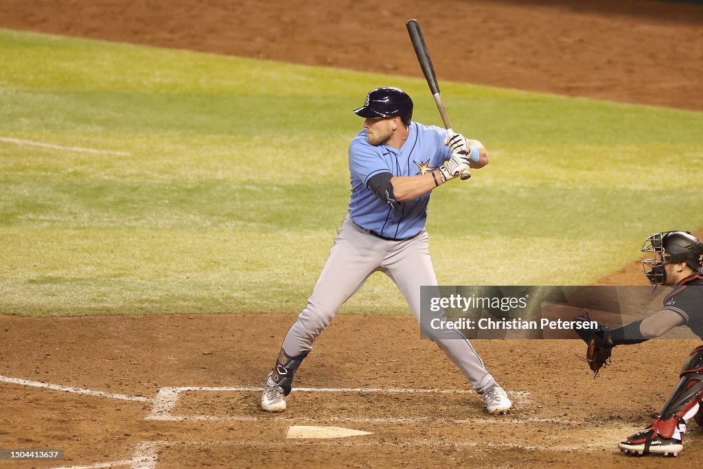 Luke Raley of the Tampa Bay Rays bats against the Arizona... News Photo ...