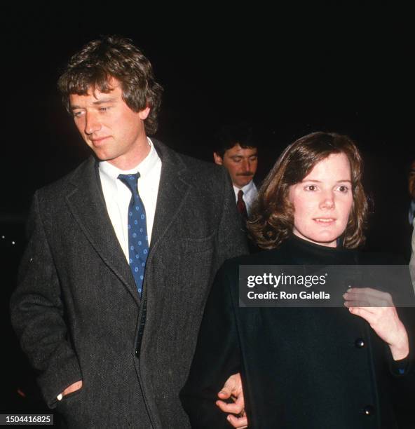Married couple American lawyer Robert F Kennedy Jr and Emily Ruth Black attend a premiere of 'The Milagro Beanfield War,' New York, New York, March...