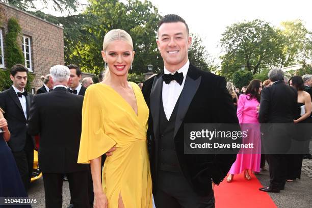 Nadiya Bychkova and Kai Widdrington attend The Grand Prix Ball 2023 at The Hurlingham Club on July 5, 2023 in London, England.