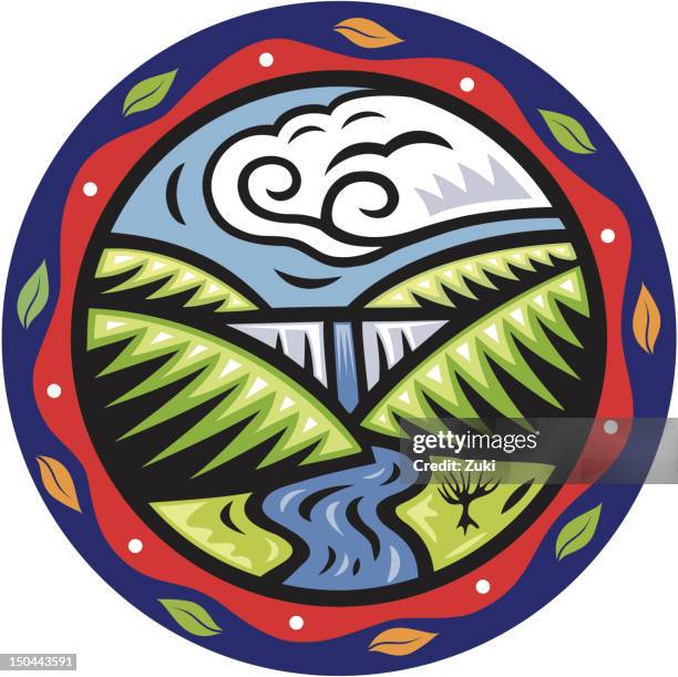 hydroelectric dam - dam stock illustrations