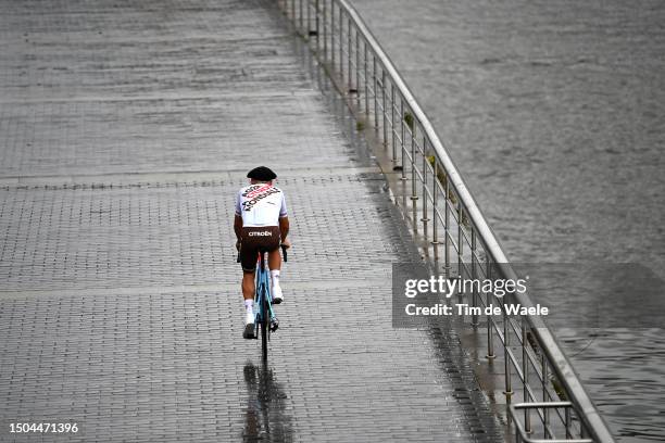 Ag2R Citroën Team rider during the team presentation of the 110th Tour de France 2023 at the Guggenheim Museum Bilbao / #UCIWT / on June 29, 2023 in...