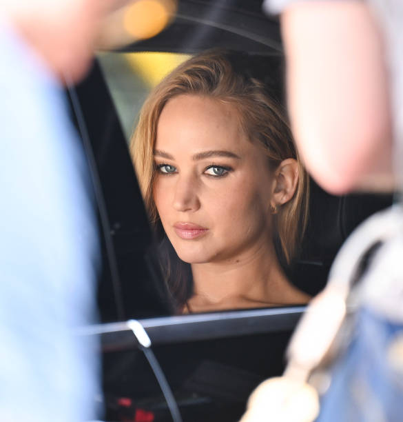 Jennifer Lawrence is seen filming a commercial on the Upper West Side on June 29, 2023 in New York City.