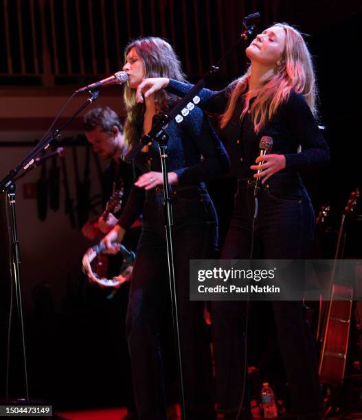 Aly and AJ at the Des Plaines Theater in Des Plaines, Illinois June 28, 2023.