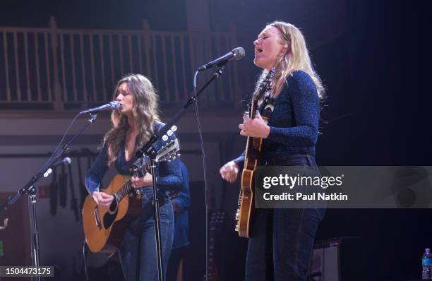 Aly and AJ at the Des Plaines Theater in Des Plaines, Illinois June 28, 2023.