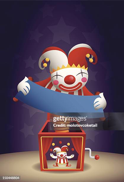 stockillustraties, clipart, cartoons en iconen met jack with a message - jester