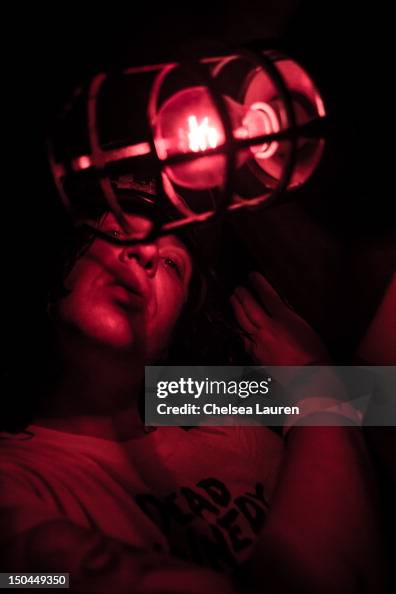 Mickey The Rapper Rapper Mickey Avalon poses backstage at the Viper Room on day 2 of ...