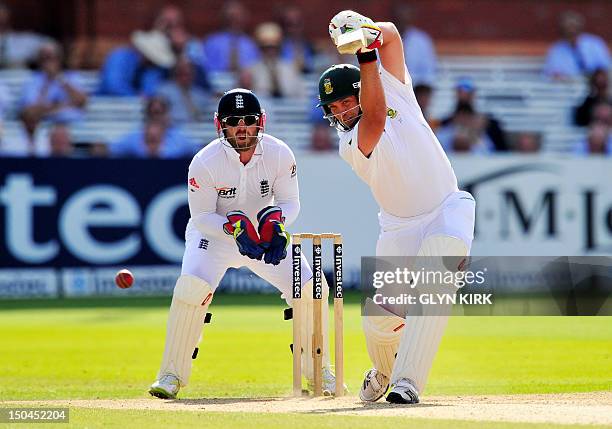 South Africa's Jacques Kallis bats during the third day's play of the third International Test cricket match between England and South Africa at...