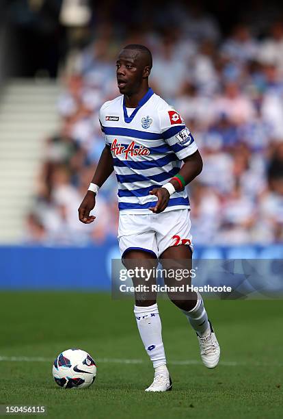 Samba Diakite of QPR in action during the Barclays Premier League match between Queens Park Rangers and Swansea City at Loftus Road on August 18,...