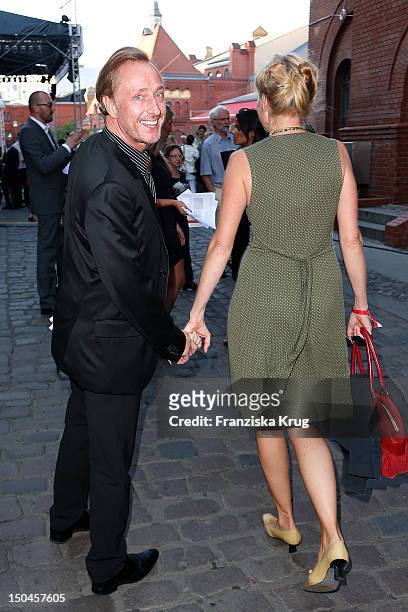 Natascha Berlin and Wilfried Hochholdinger attend the Audi Classic Open Air in the Kulturbrauerei on August 15, 2012 in Berlin, Germany.