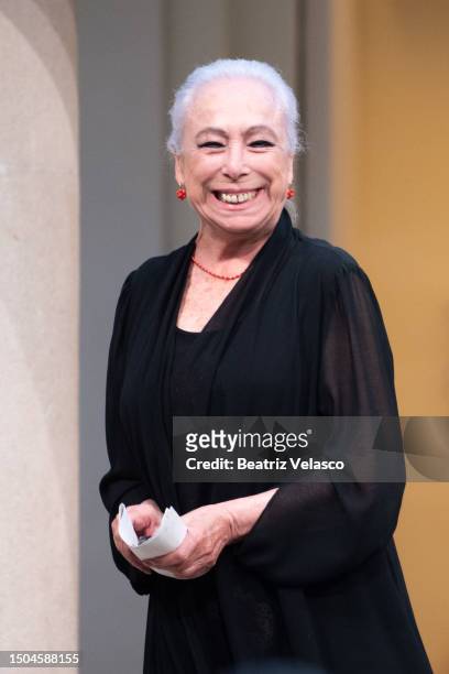 Cristina Hoyos Panadero receives the "Valor Añadido" Award for culture and arts at Palacio del Marqués de Salamanca on June 29, 2023 in Madrid, Spain.