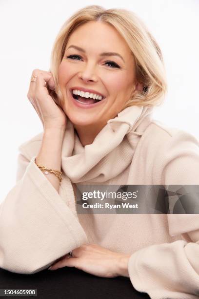 Life & personal development coach, author, public speaker Kelley Wolf poses for a portrait on March 21, 2022 in Los Angeles, California.