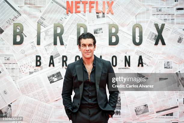 Actor Mario Casas attends the Netflix premiere of "Bird Box Barcelona" at Teatre Tivoli on June 29, 2023 in Barcelona, Spain.