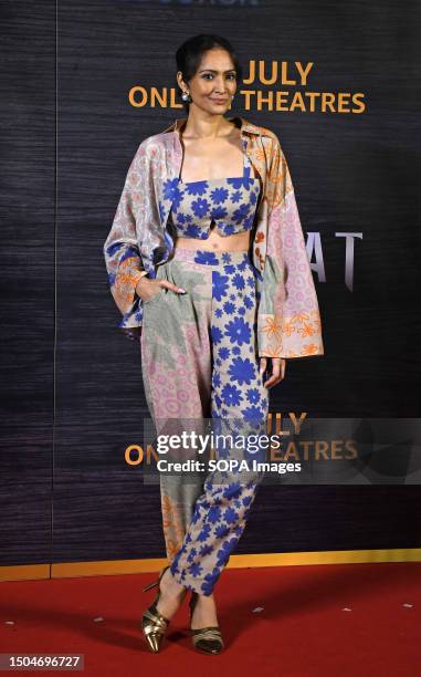 Indian model and actress Dipannita Sharma poses for a photo after a press conference of her upcoming film 'Neeyat' in Mumbai. The film will be...